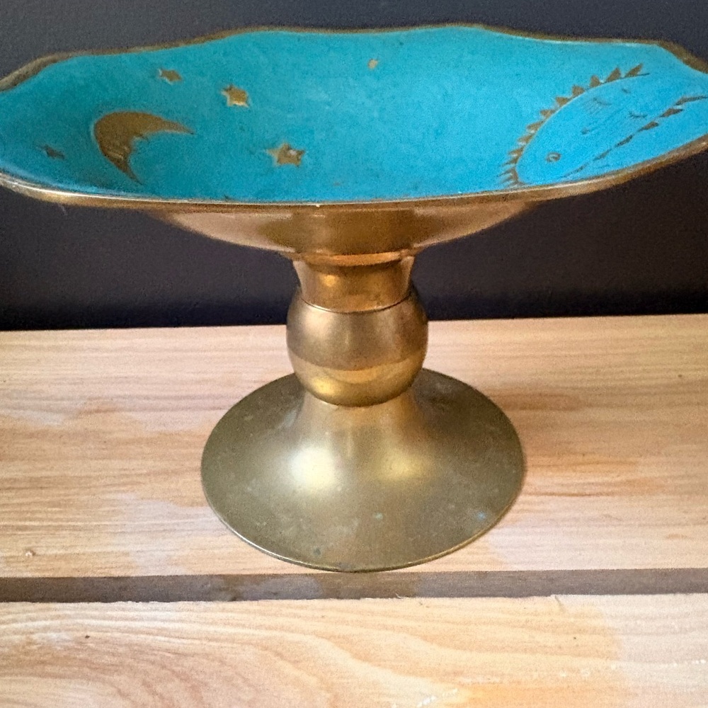 Celestial Brass Pedestal Bowl - Gold Tone

Gajmoti Mississauga